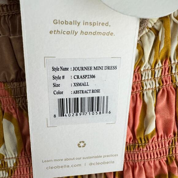 Cleobella Journee Mini Dress in Floral Abstract Rose Print Size XS - Picture 12 of 12